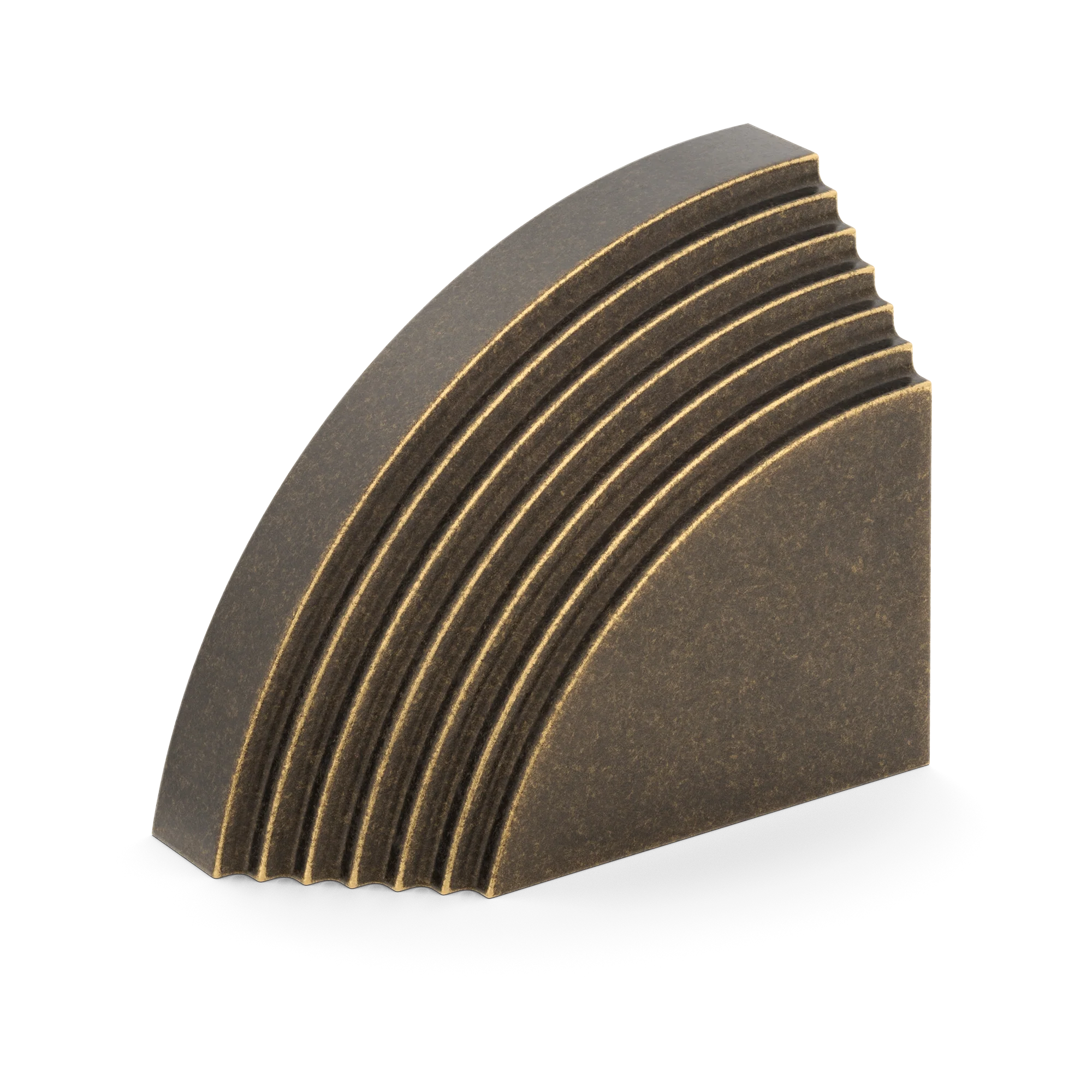 Armac Martin Victoria Left Handed Stepped Finger Cup Pull Handle in 38mm / Dark Aged Brass