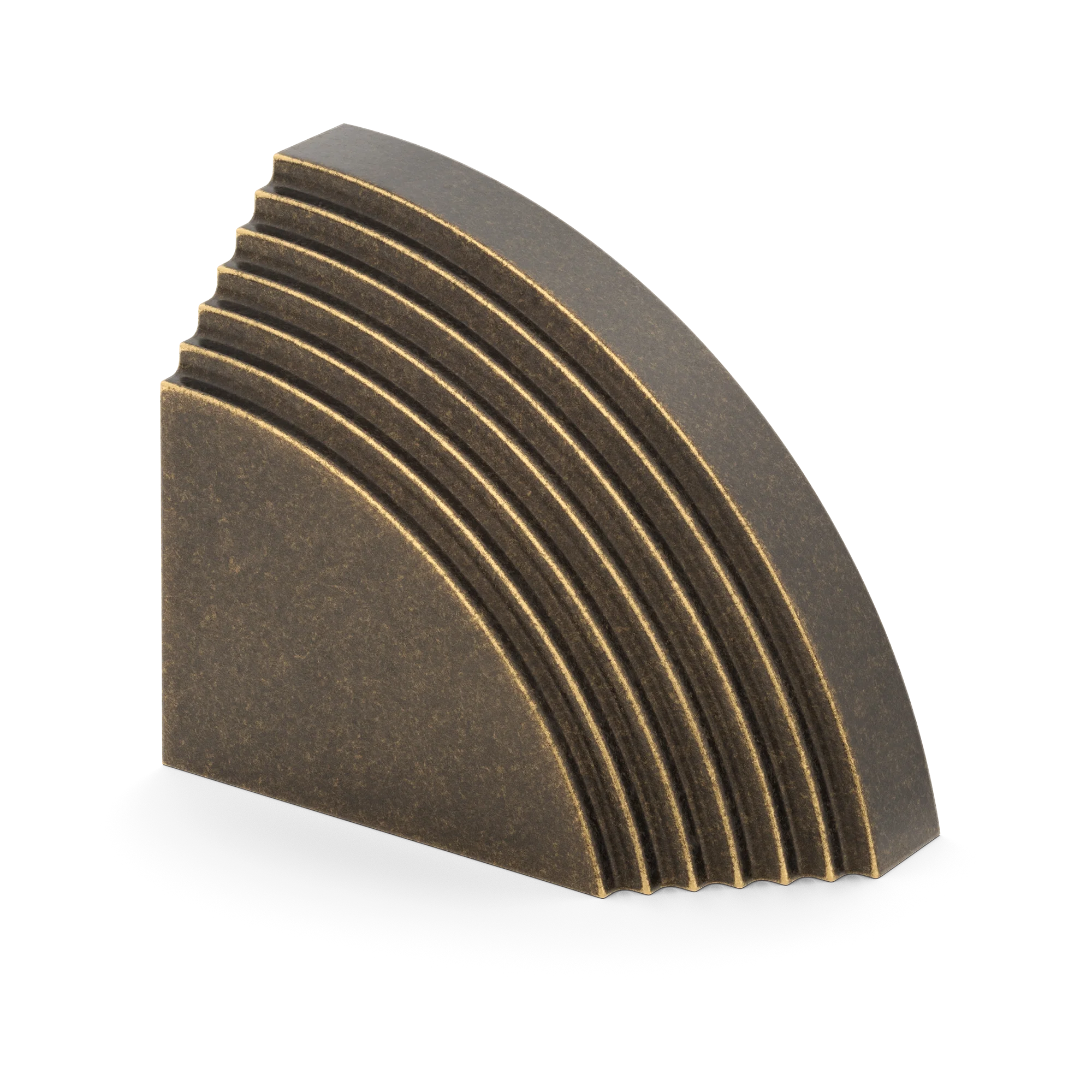 Armac Martin Victoria Right Handed Stepped Finger Cup Pull Handle in 38mm / Dark Aged Brass