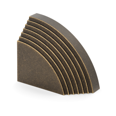Armac Martin Victoria Right Handed Stepped Finger Cup Pull Handle in 38mm / Dark Aged Brass
