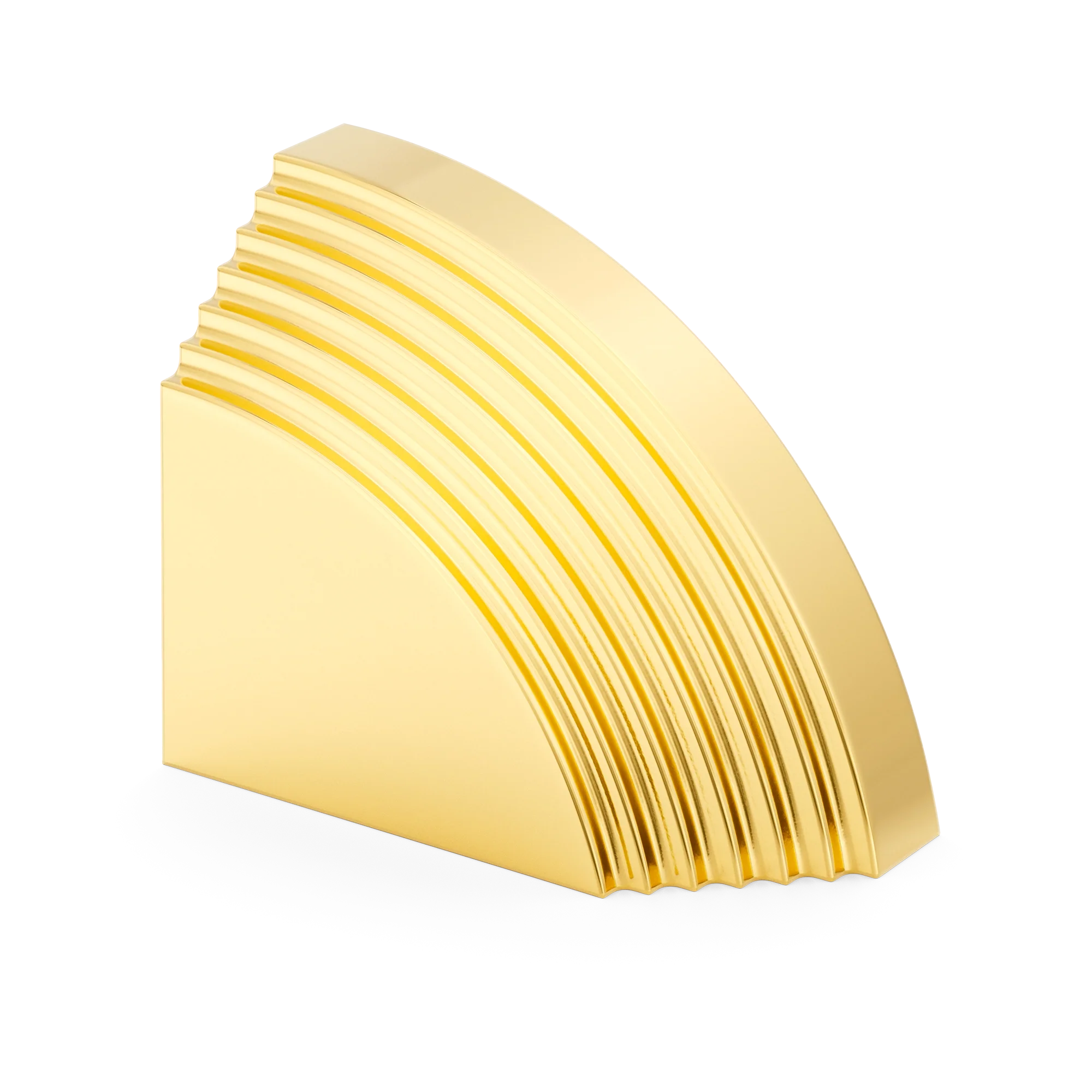 Armac Martin Victoria Right Handed Stepped Finger Cup Pull Handle in 38mm / Polished Brass Lacquered