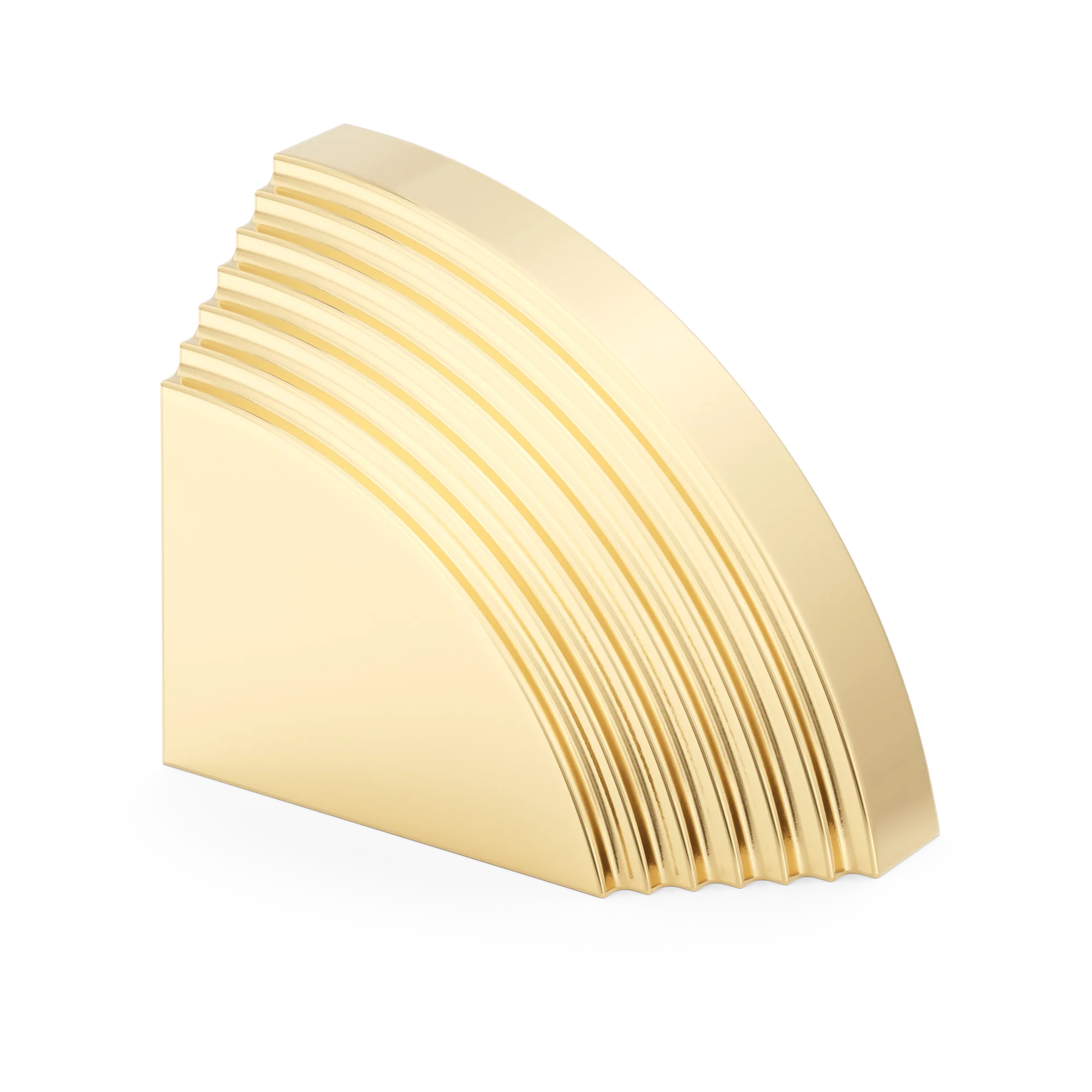 Armac Martin Victoria Right Handed Stepped Finger Cup Pull Handle in 38mm / Polished Brass Unlacquered