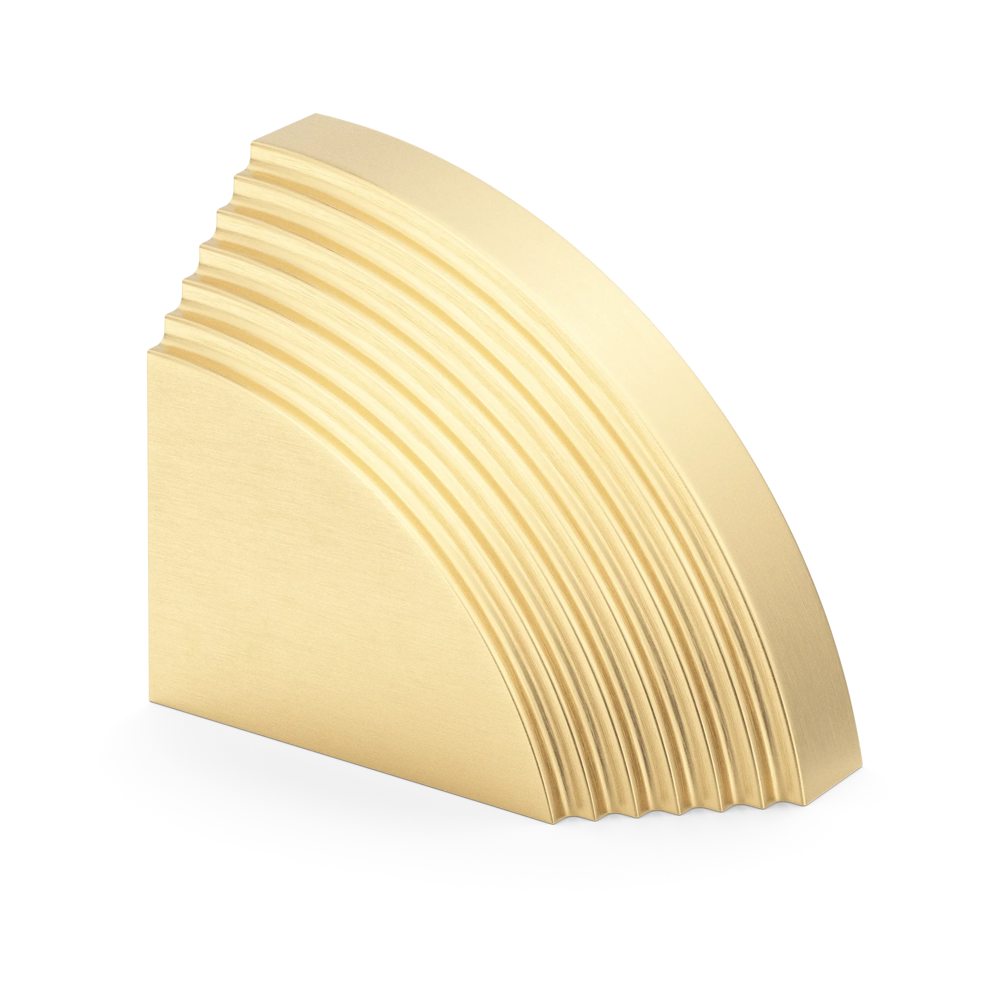 Armac Martin Victoria Right Handed Stepped Finger Cup Pull Handle in 38mm / Satin Brass Unlacquered
