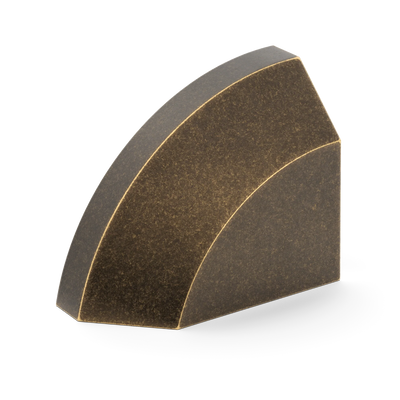 Armac Martin Victoria Left Handed Plain Finger Cup Pull Handle in 38mm / Dark Aged Brass