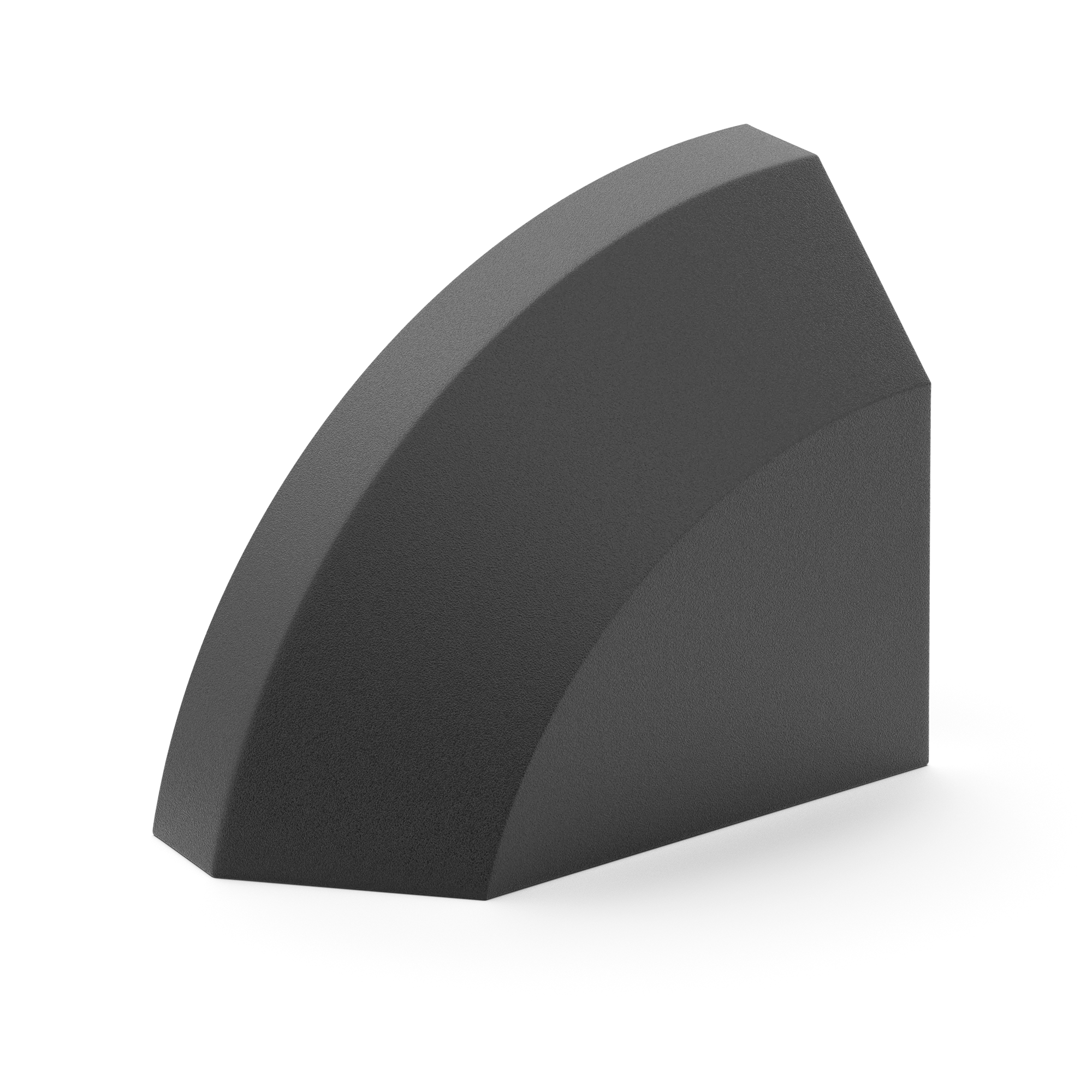 Armac Martin Victoria Left Handed Plain Finger Cup Pull Handle in 38mm / Matt Black Lacquered