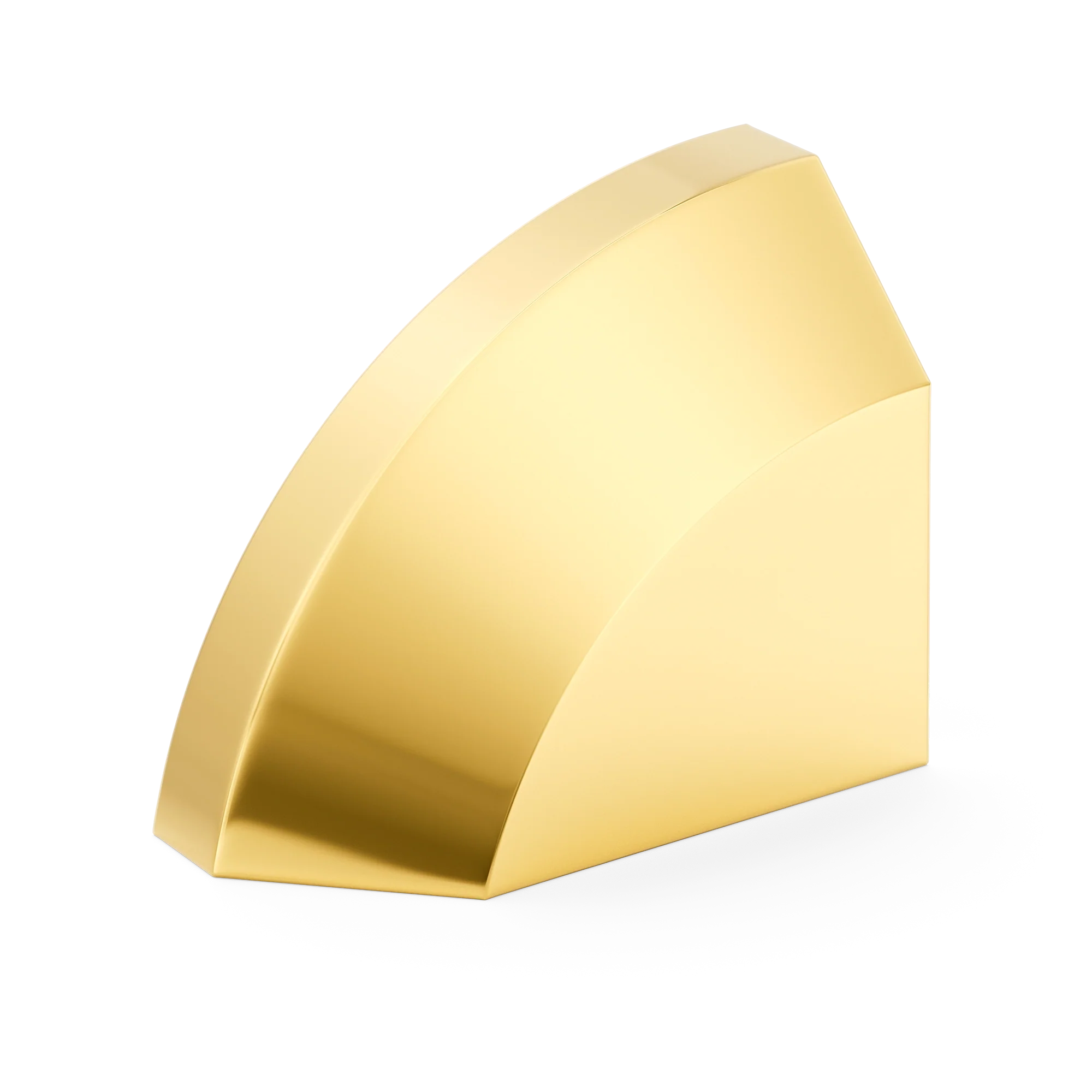 Armac Martin Victoria Left Handed Plain Finger Cup Pull Handle in 38mm / Polished Brass Lacquered