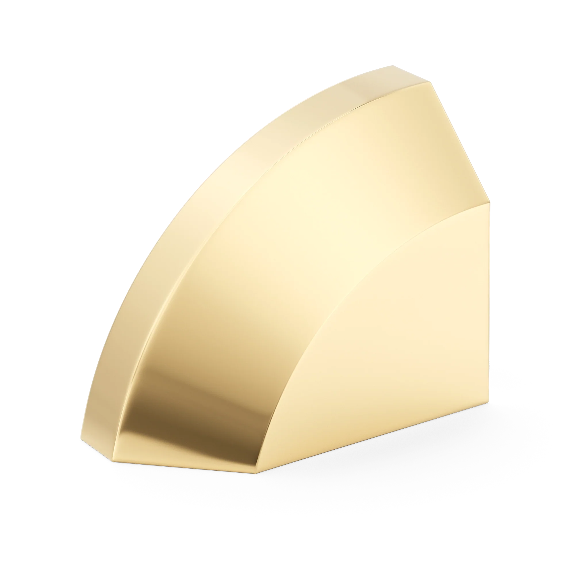 Armac Martin Victoria Left Handed Plain Finger Cup Pull Handle in 38mm / Polished Brass Unlacquered