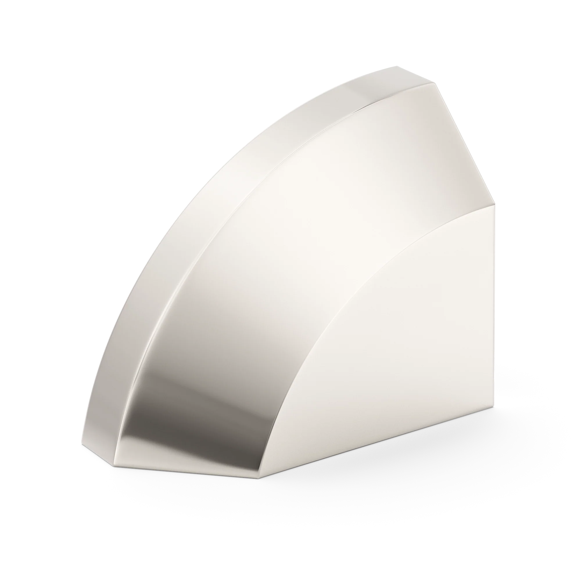 Armac Martin Victoria Left Handed Plain Finger Cup Pull Handle in 38mm / Polished Nickel Plate