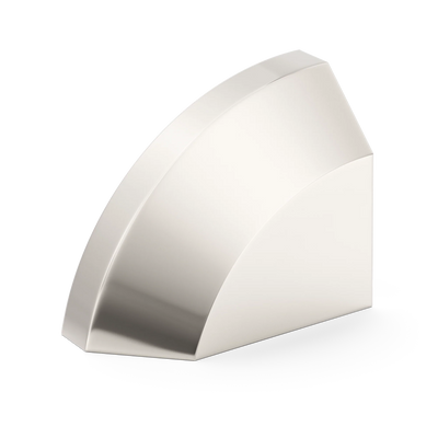 Armac Martin Victoria Left Handed Plain Finger Cup Pull Handle in 38mm / Polished Nickel Plate