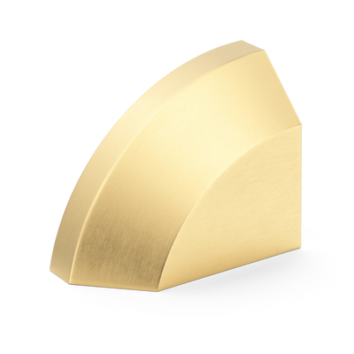 Armac Martin Victoria Left Handed Plain Finger Cup Pull Handle in 38mm / Satin Brass Lacquered