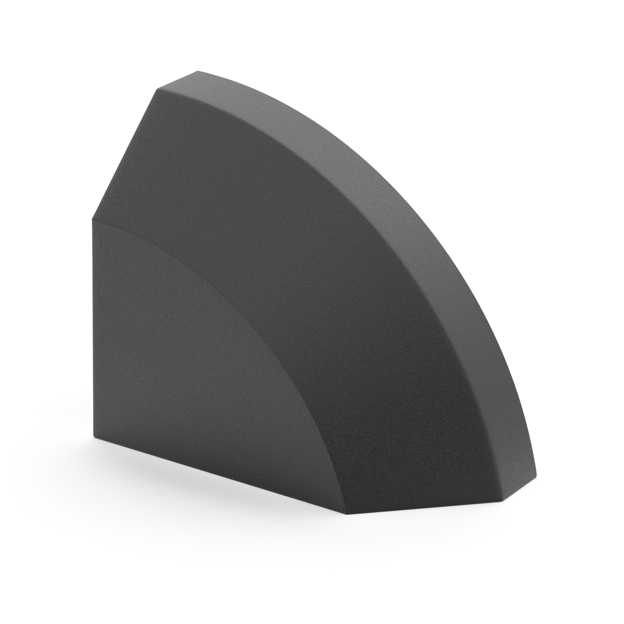 Armac Martin Victoria Right Handed Plain Finger Cup Pull Handle in 38mm / Matt Black Lacquered