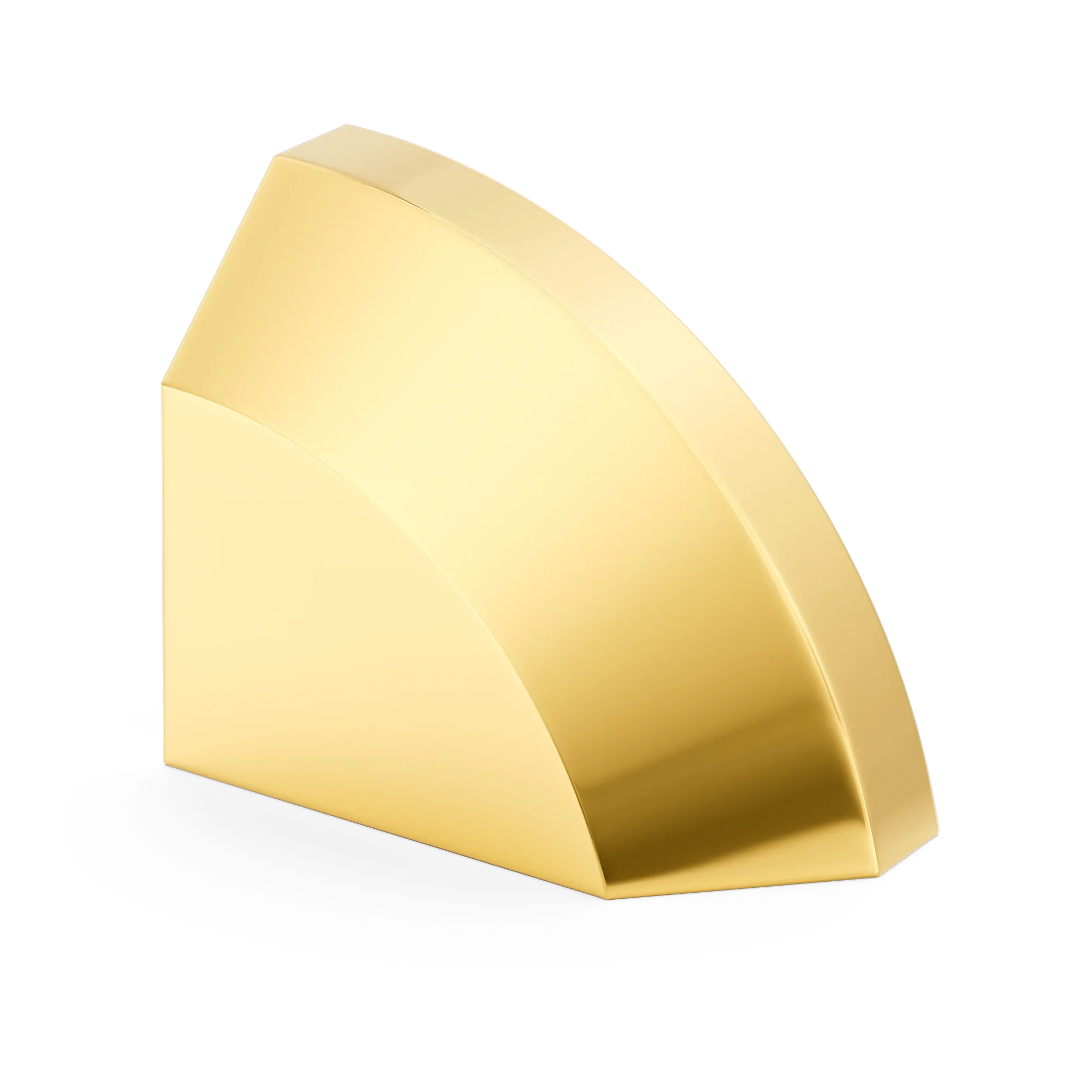 Armac Martin Victoria Right Handed Plain Finger Cup Pull Handle in 38mm / Polished Brass Lacquered