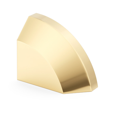 Armac Martin Victoria Right Handed Plain Finger Cup Pull Handle in 38mm / Polished Brass Unlacquered