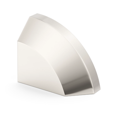 Armac Martin Victoria Right Handed Plain Finger Cup Pull Handle in 38mm / Polished Nickel Plate