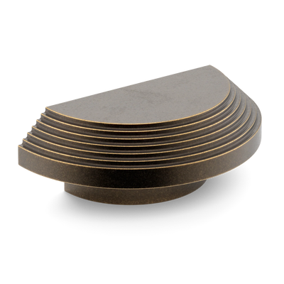 Armac Martin Victoria Stepped D-Pull Handle in 100mm / Dark Aged Brass