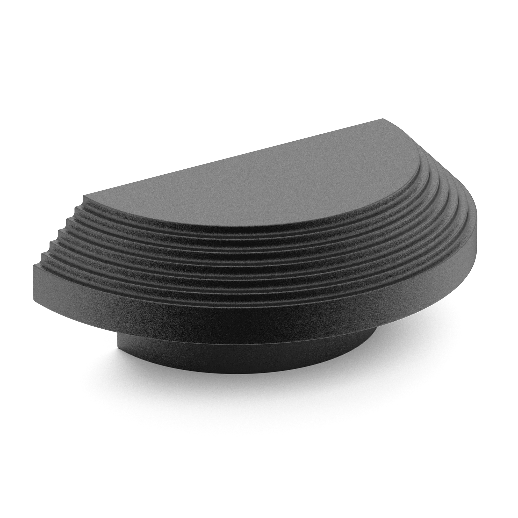 Armac Martin Victoria Stepped D-Pull Handle in 100mm / Matt Black Lacquered