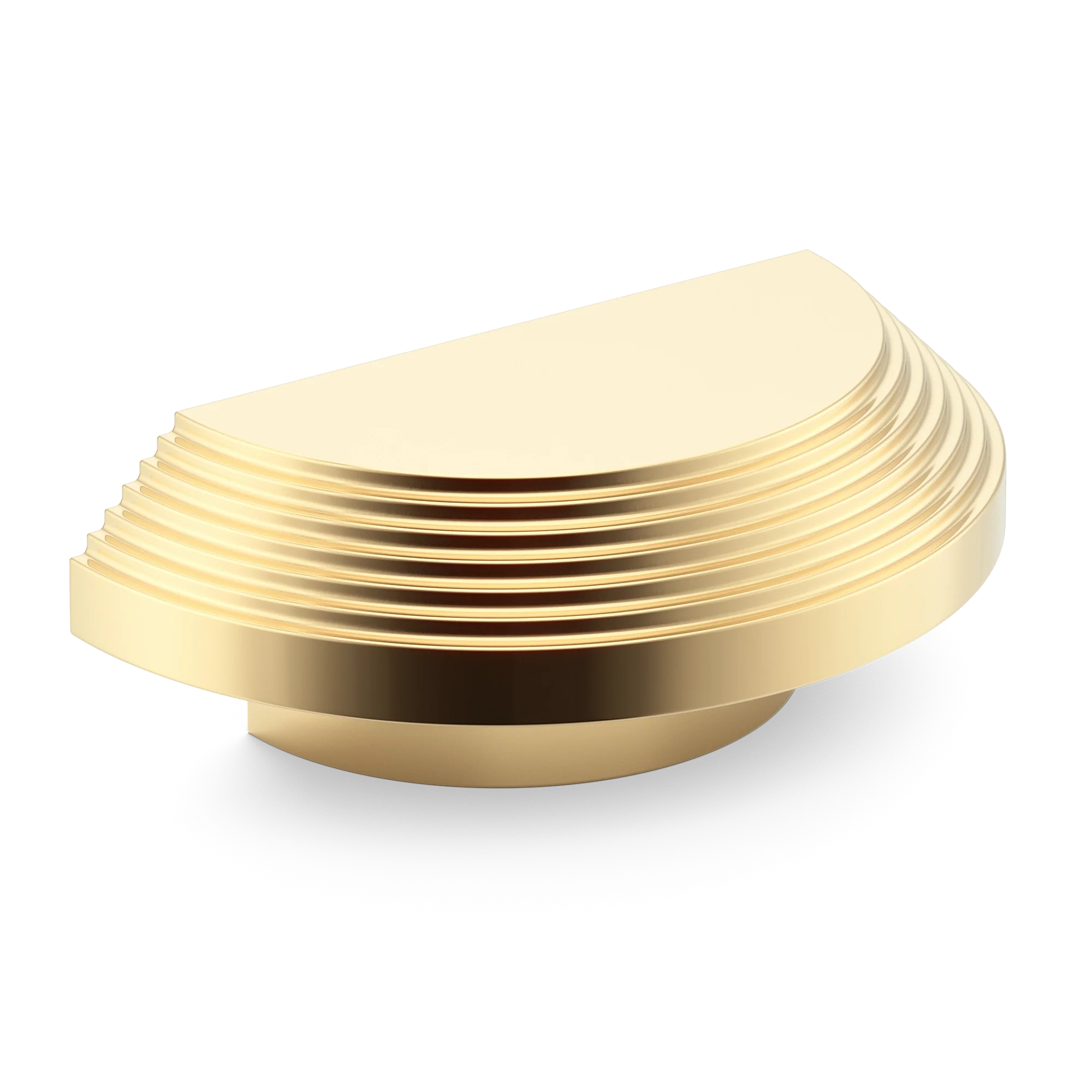 Armac Martin Victoria Stepped D-Pull Handle in 100mm / Polished Brass Unlacquered