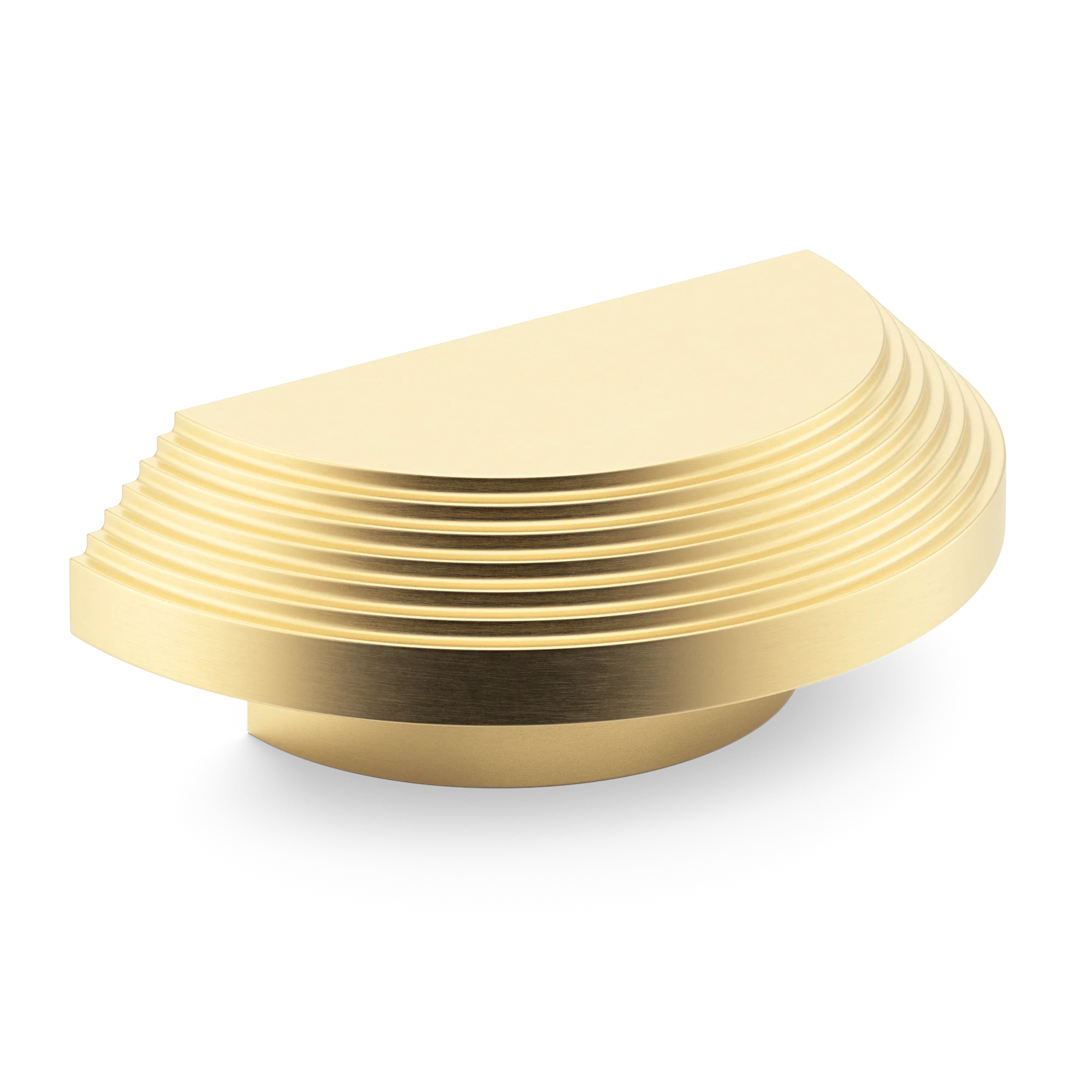 Armac Martin Victoria Stepped D-Pull Handle in 100mm / Satin Brass Unlacquered