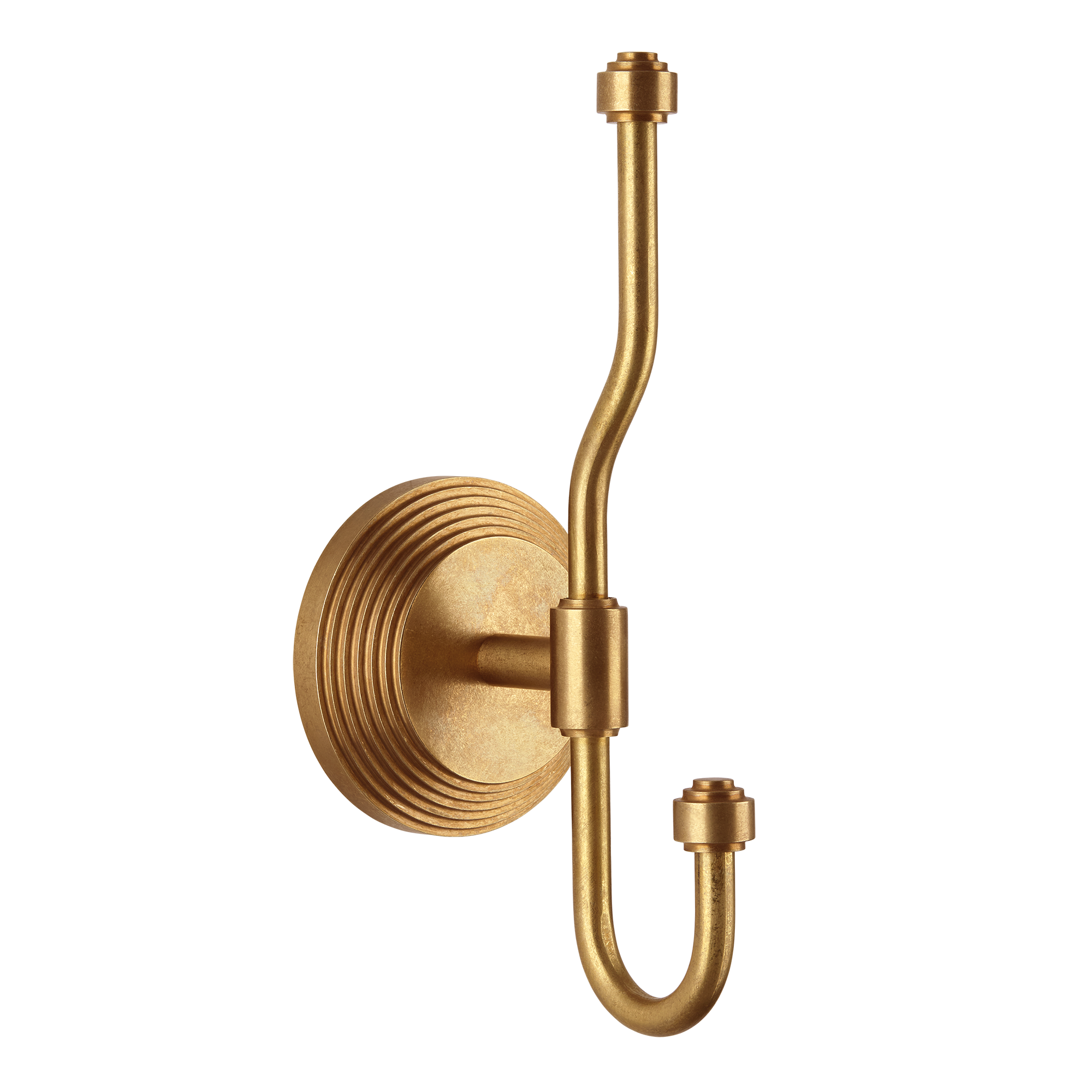 Armac Martin Victoria Stepped Hat and Coat Hook in 200mm / Burnished Brass