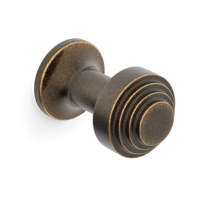 Armac Martin Victoria Stepped Robe Hook in 25mm / Dark Aged Brass