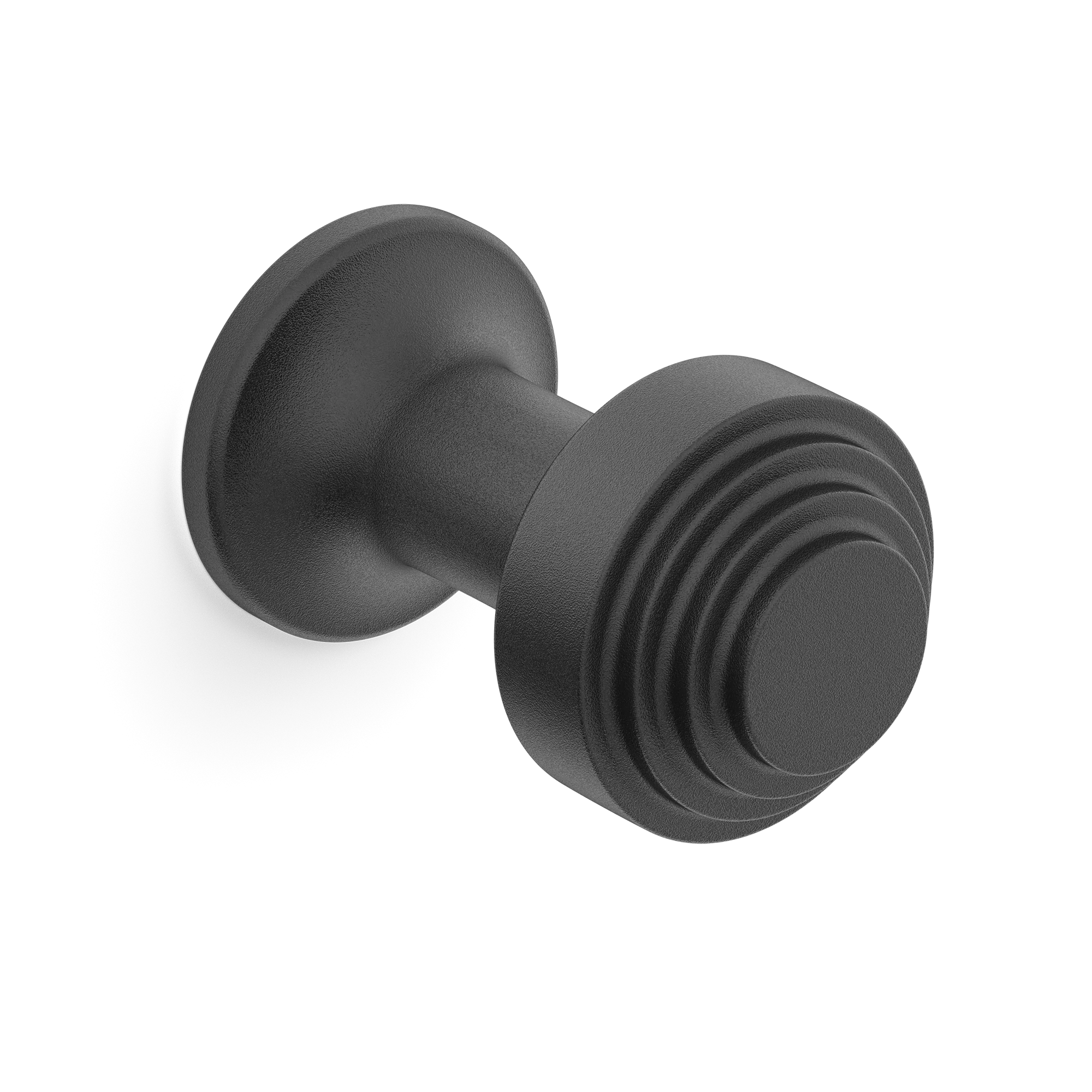 Armac Martin Victoria Stepped Robe Hook in 25mm / Matt Black Lacquered