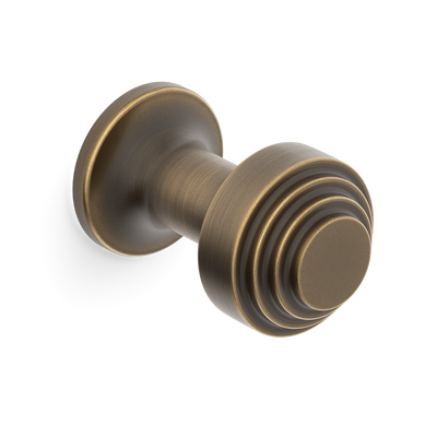Armac Martin Victoria Stepped Robe Hook in 25mm / Satin Antique Satin Lacquered