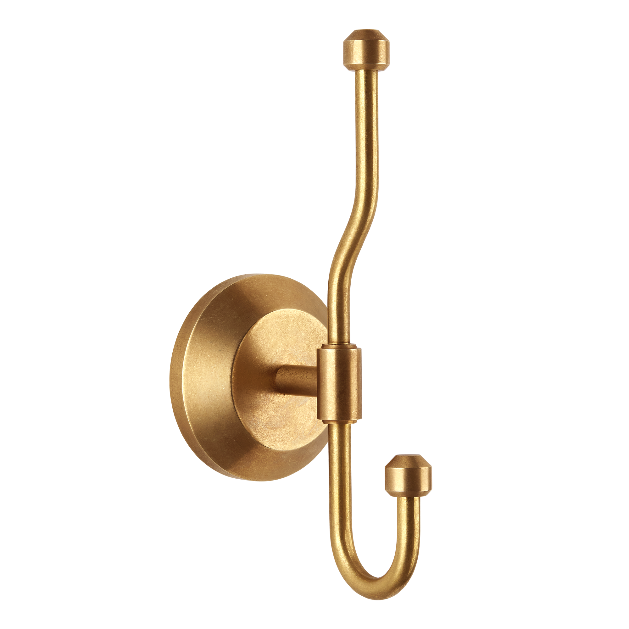 Armac Martin Victoria Plain Hat and Coat Hook in 200mm / Burnished Brass