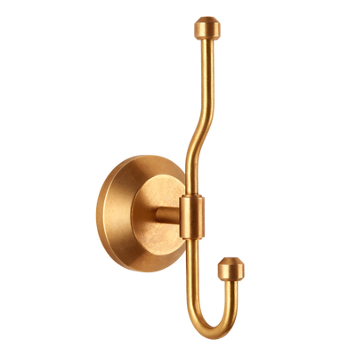Armac Martin Victoria Plain Hat and Coat Hook in 200mm / Burnished Brass