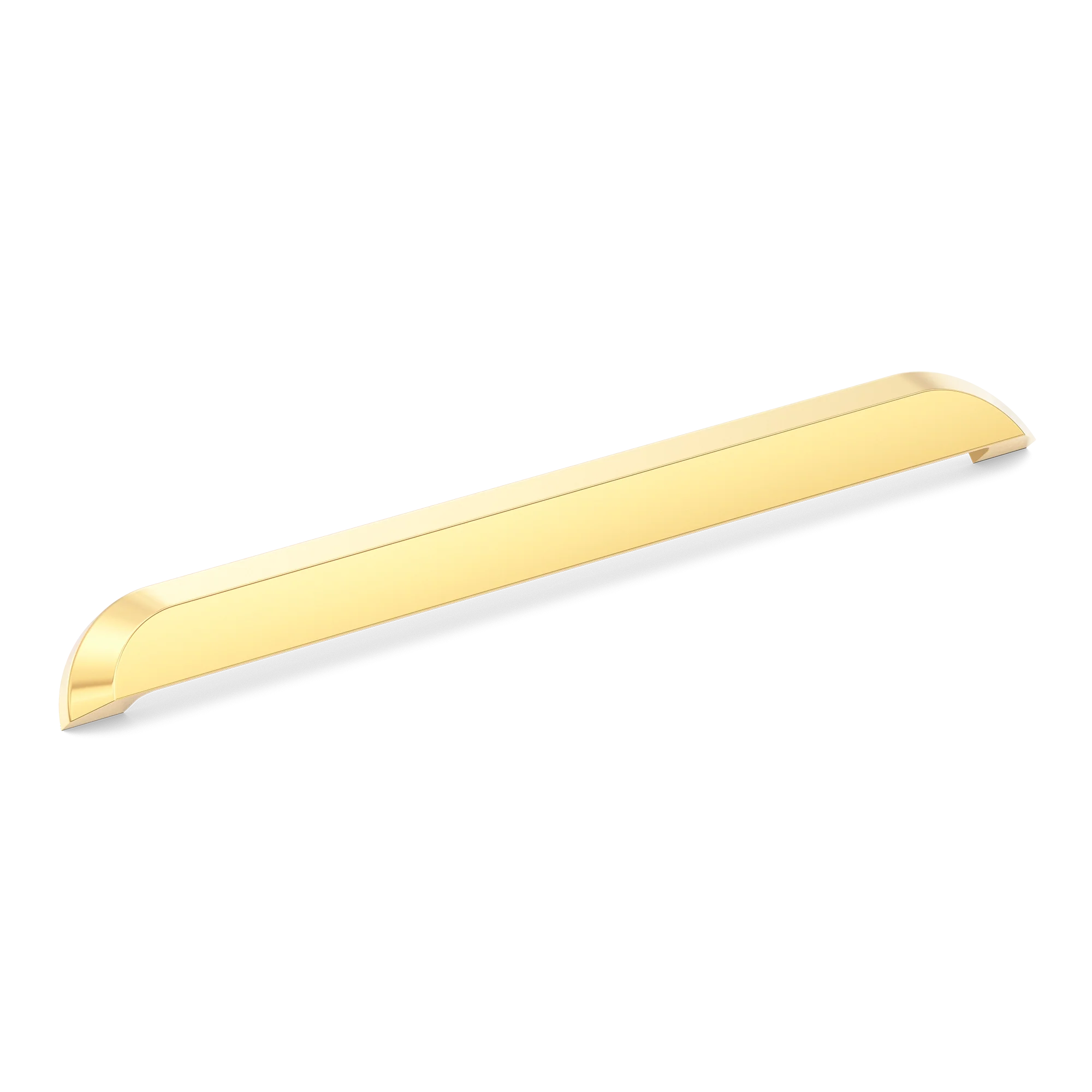 Armac Martin Victoria Plain Cup Pull Handle in 384mm / Polished Brass Lacquered