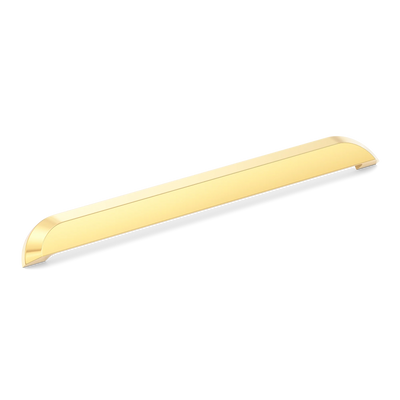 Armac Martin Victoria Plain Cup Pull Handle in 384mm / Polished Brass Lacquered