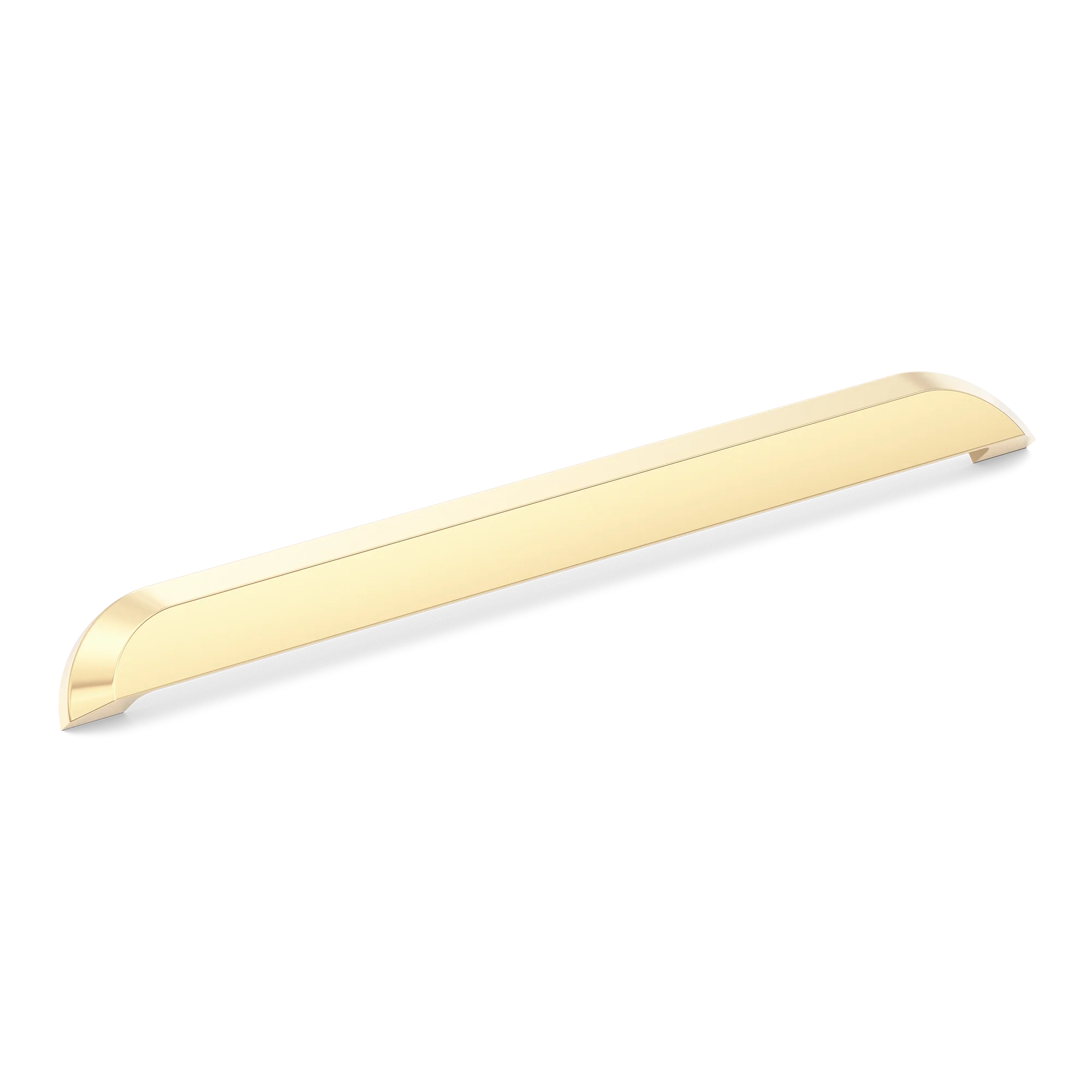 Armac Martin Victoria Plain Cup Pull Handle in 384mm / Polished Brass Unlacquered
