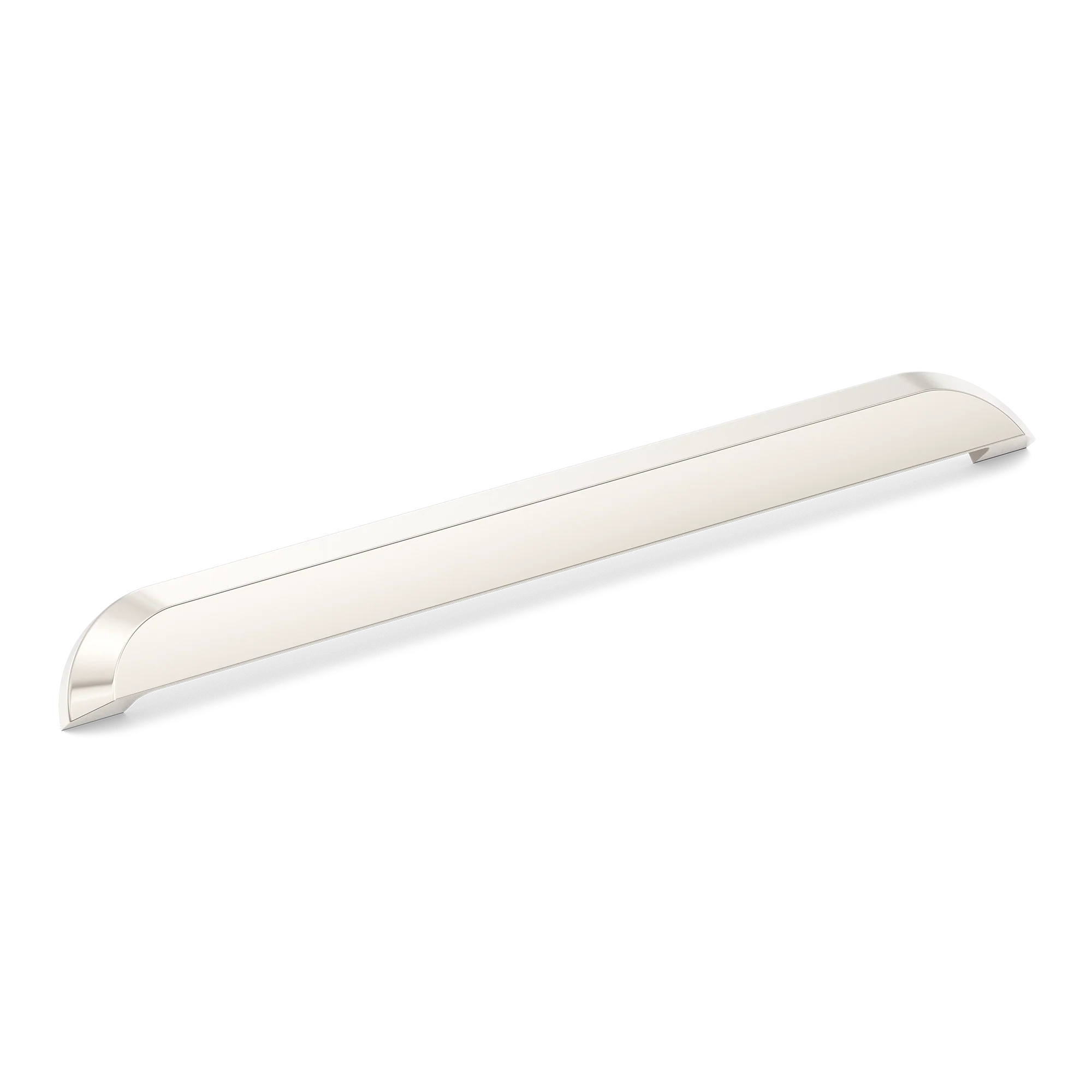 Armac Martin Victoria Plain Cup Pull Handle in 384mm / Polished Nickel Plate