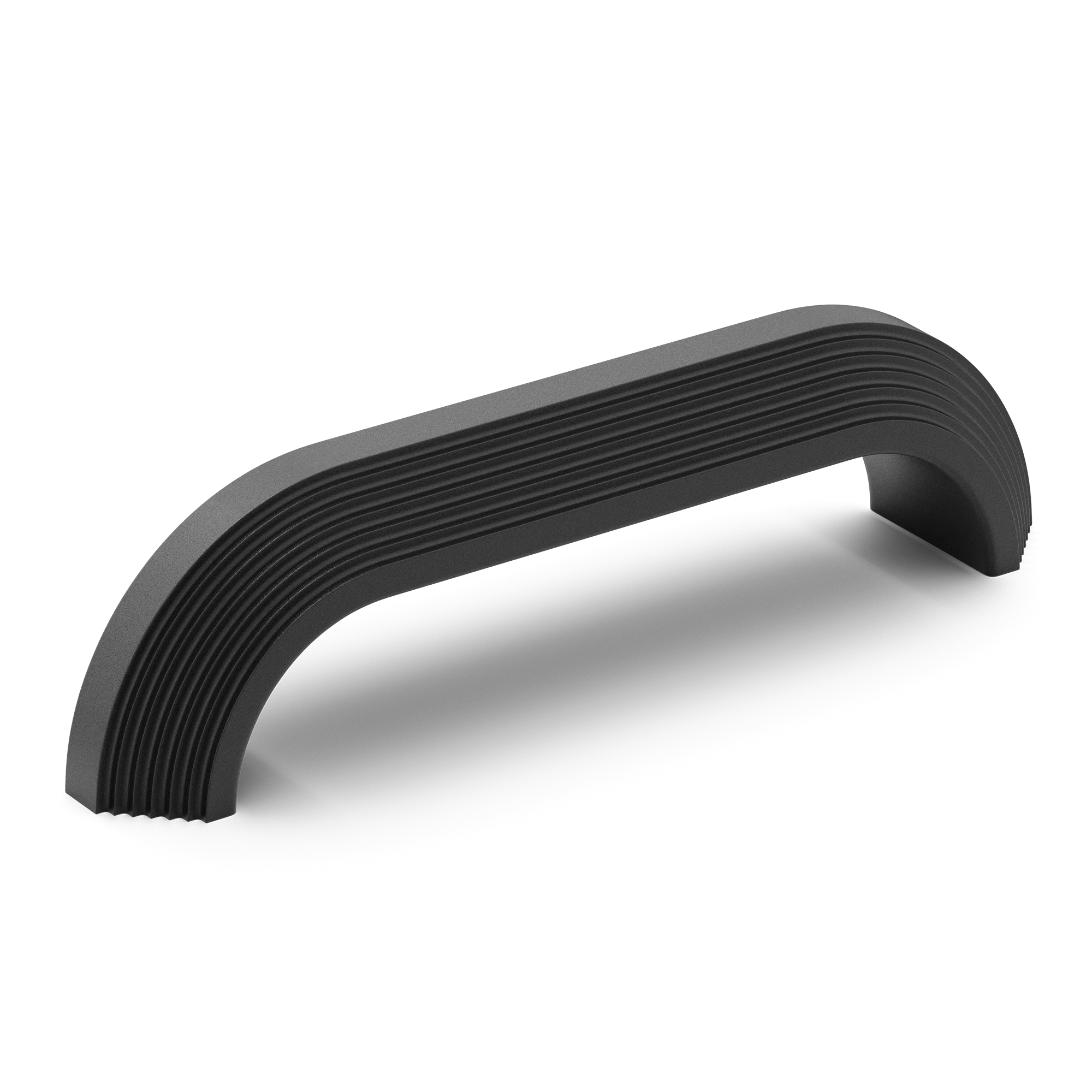 Armac Martin Victoria Stepped Pull Handle in 96mm / Matt Black Lacquered
