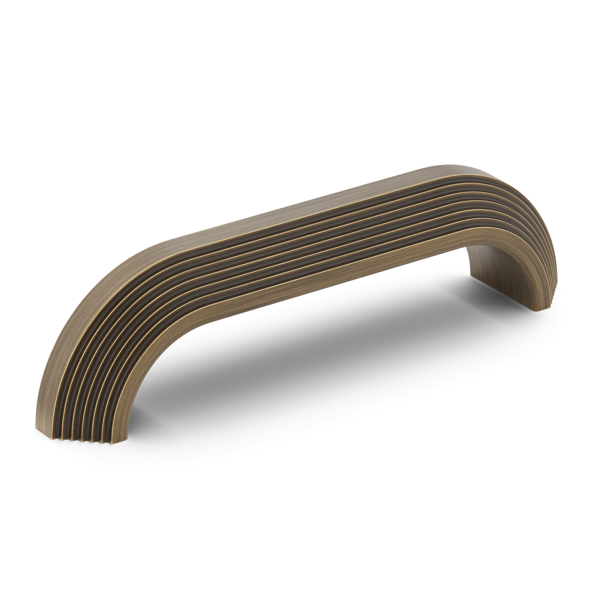 Armac Martin Victoria Stepped Pull Handle in 96mm / Satin Antique Satin Lacquered