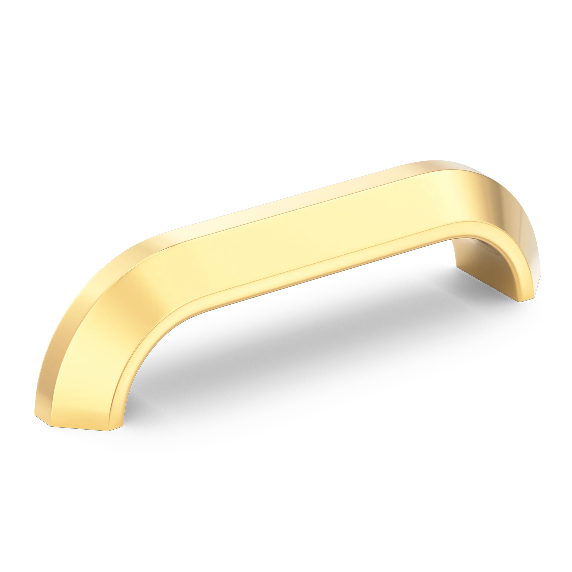 Armac Martin Victoria Plain Pull Handle in 96mm / Polished Brass Lacquered
