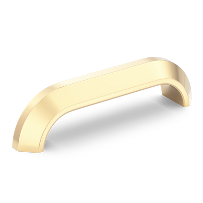 Armac Martin Victoria Plain Pull Handle in 96mm / Polished Brass Unlacquered