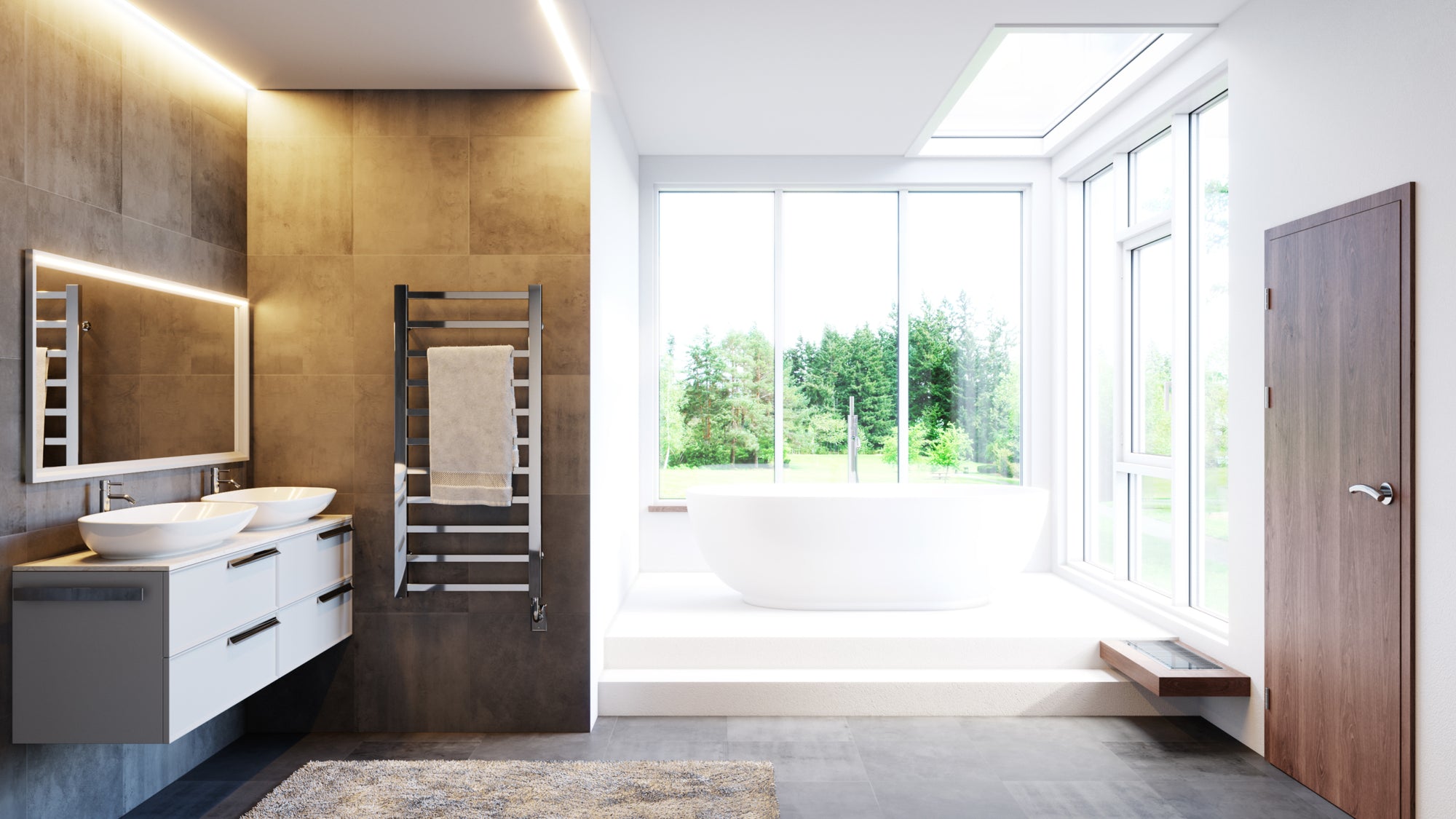 23.5"x50.5" Milano Electric Towel Warmer