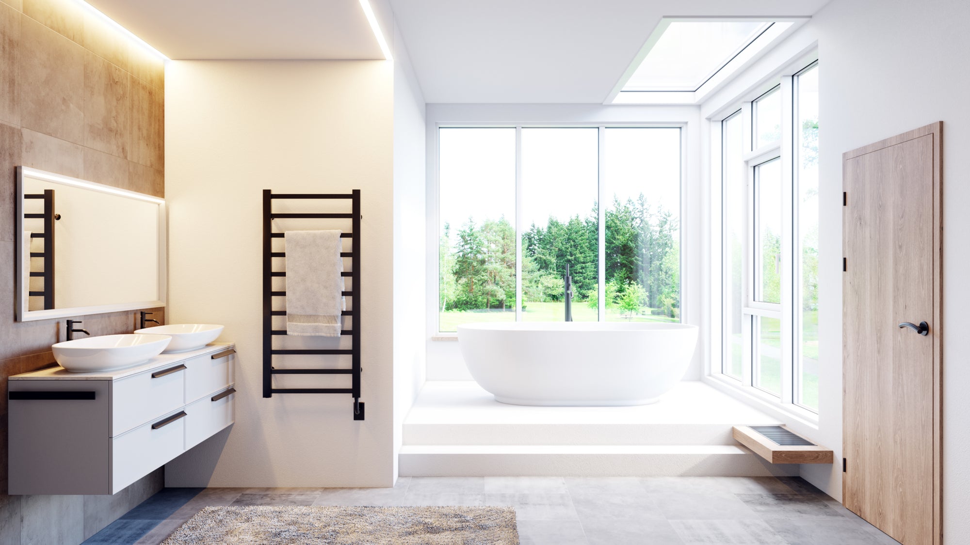 19.5"x50.5" Milano Electric Towel Warmer