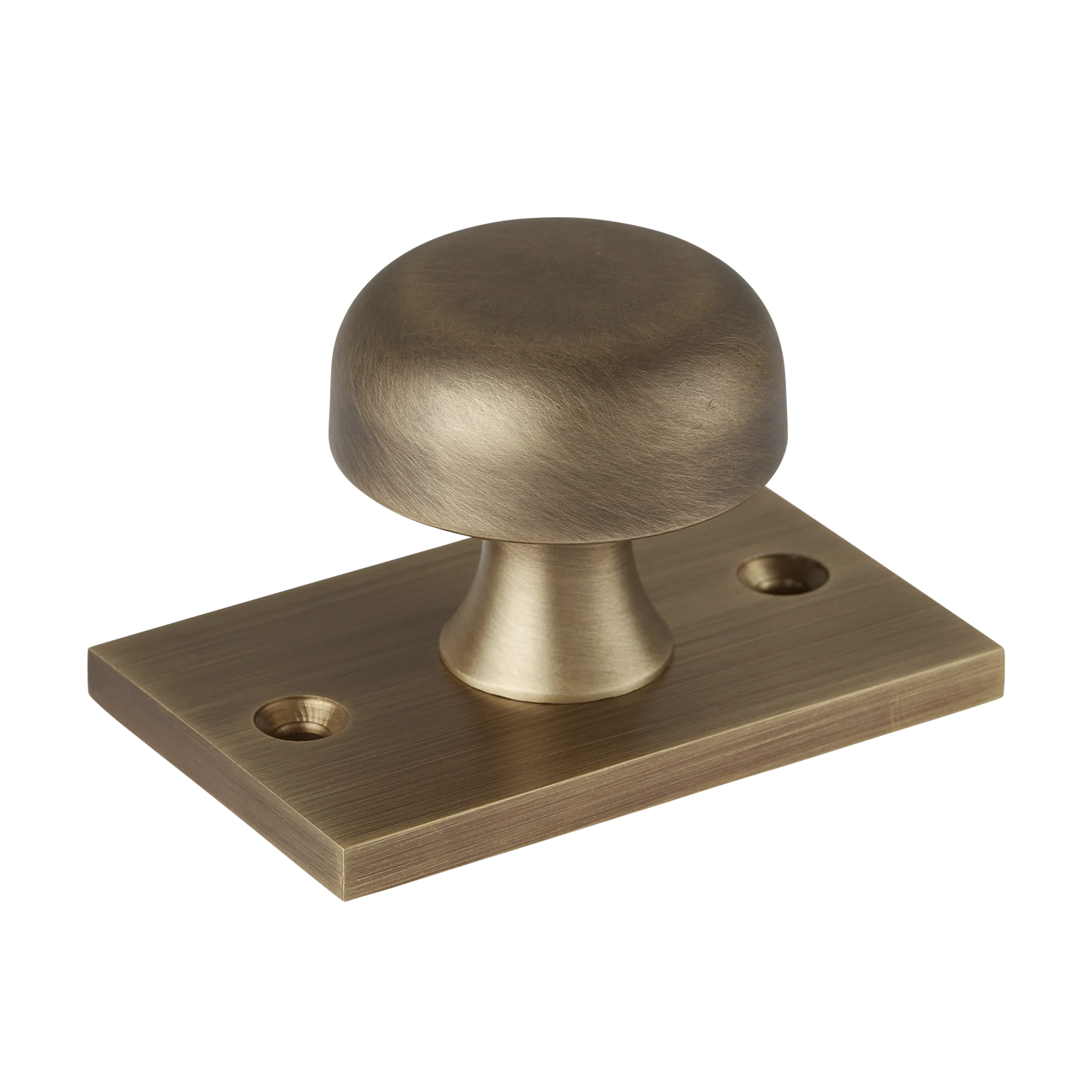 Armac Martin Washwood Cabinet Knob with Backplate in 35mm / Satin Antique Satin Lacquered