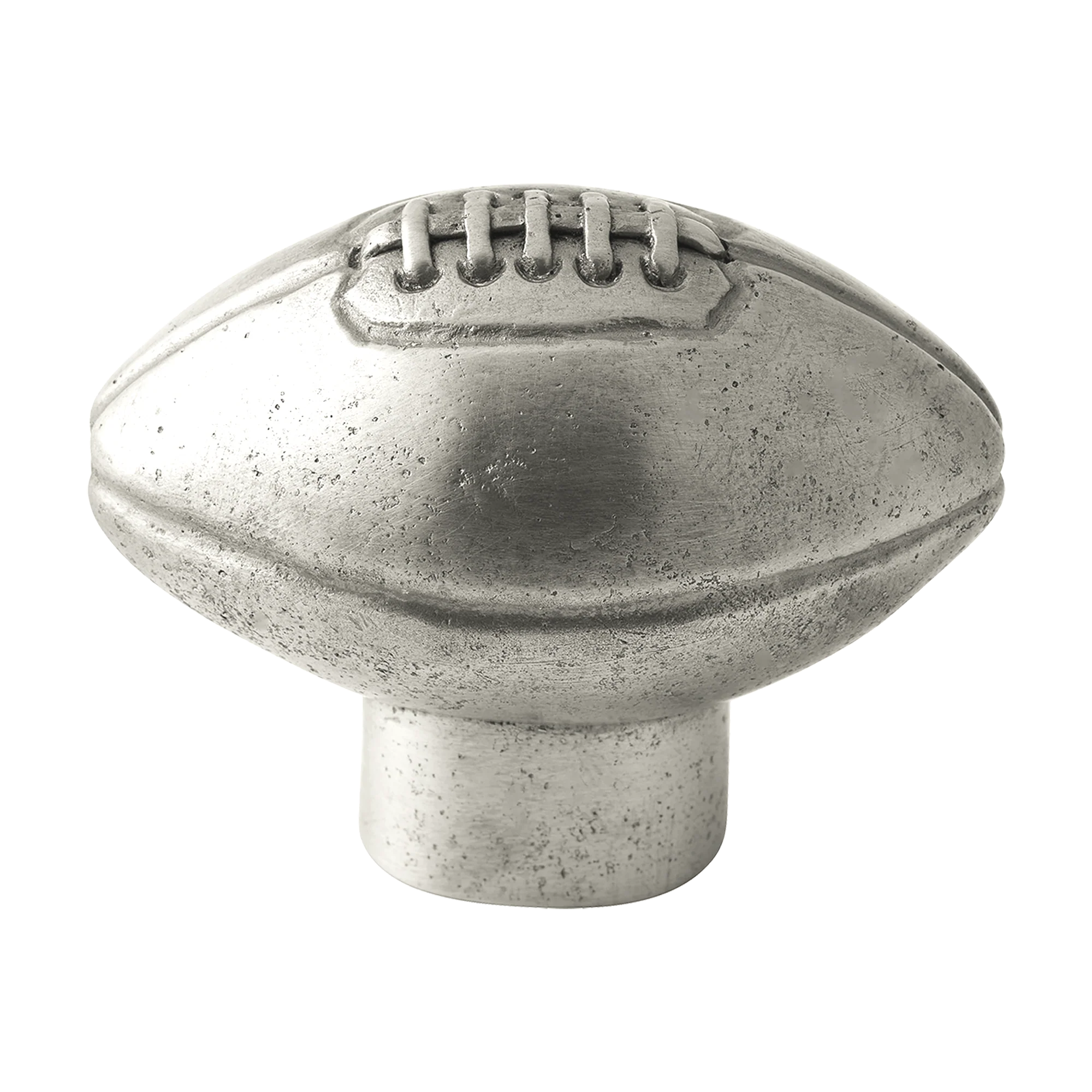 Armac Martin Whimsical American Football Bronze Cabinet Knob in 51mm / White Bronze