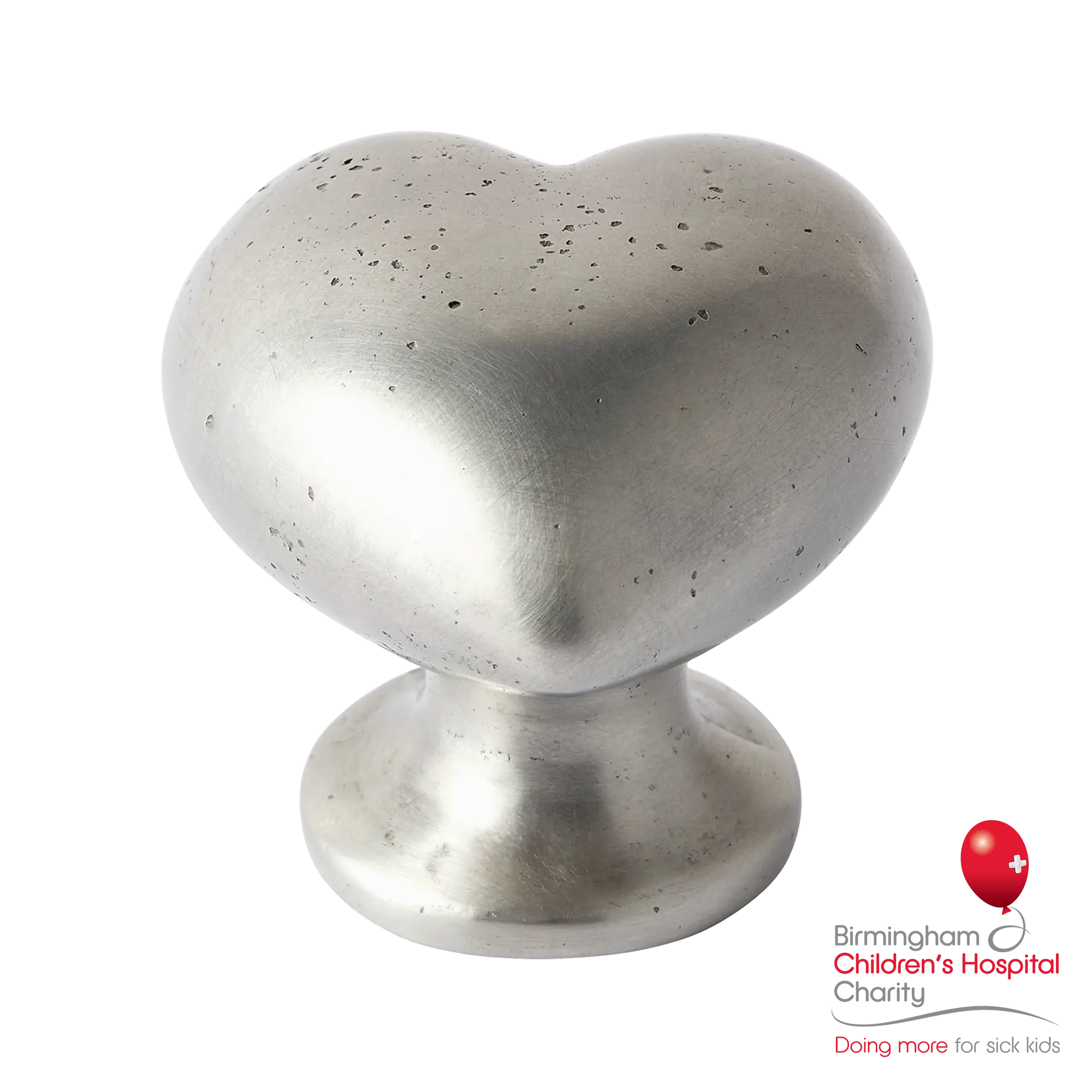 Armac Martin Whimsical Heart Bronze Cabinet Knob in 32mm / White Bronze