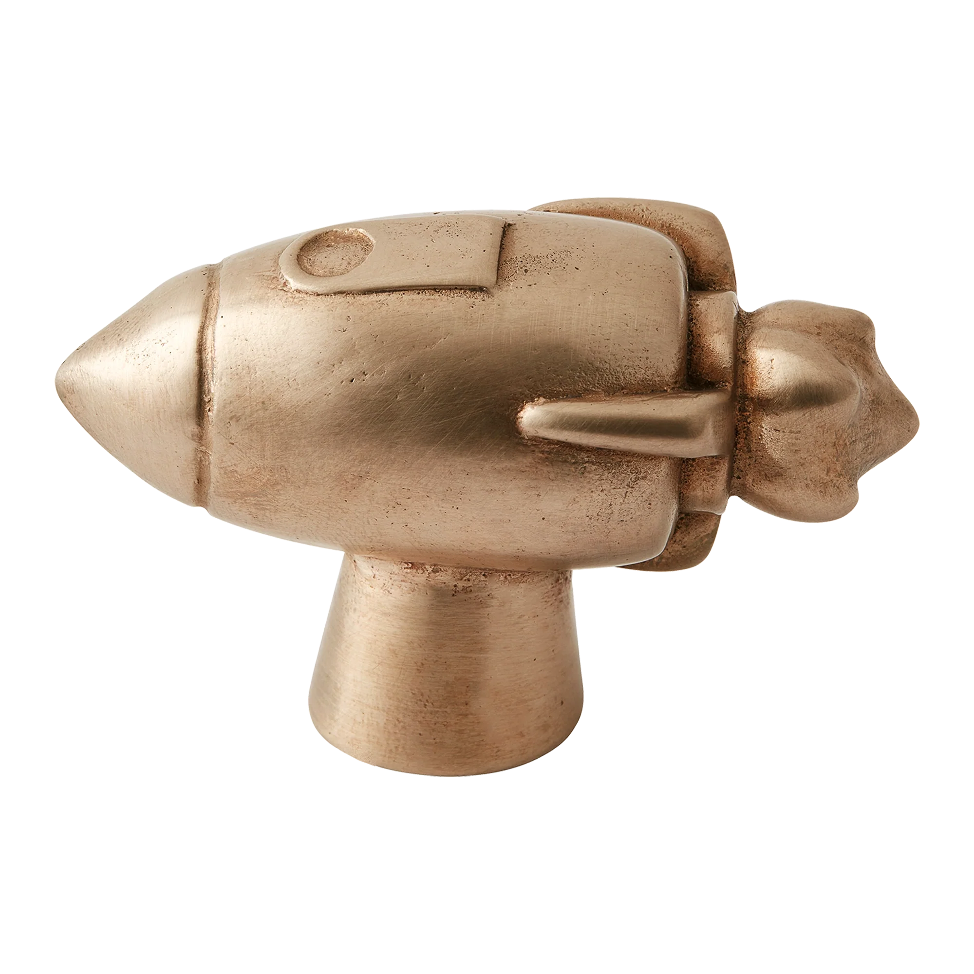 Armac Martin Whimsical Rocket Bronze Cabinet Knob in 65mm / Silicon Bronze