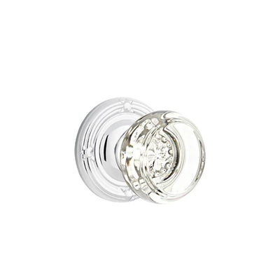 Emtek Georgetown Knob with Ribbon & Reed Rosette in Polished Chrome