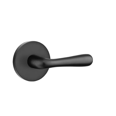 Emtek Basel Lever with Disk Rosette in Flat Black
