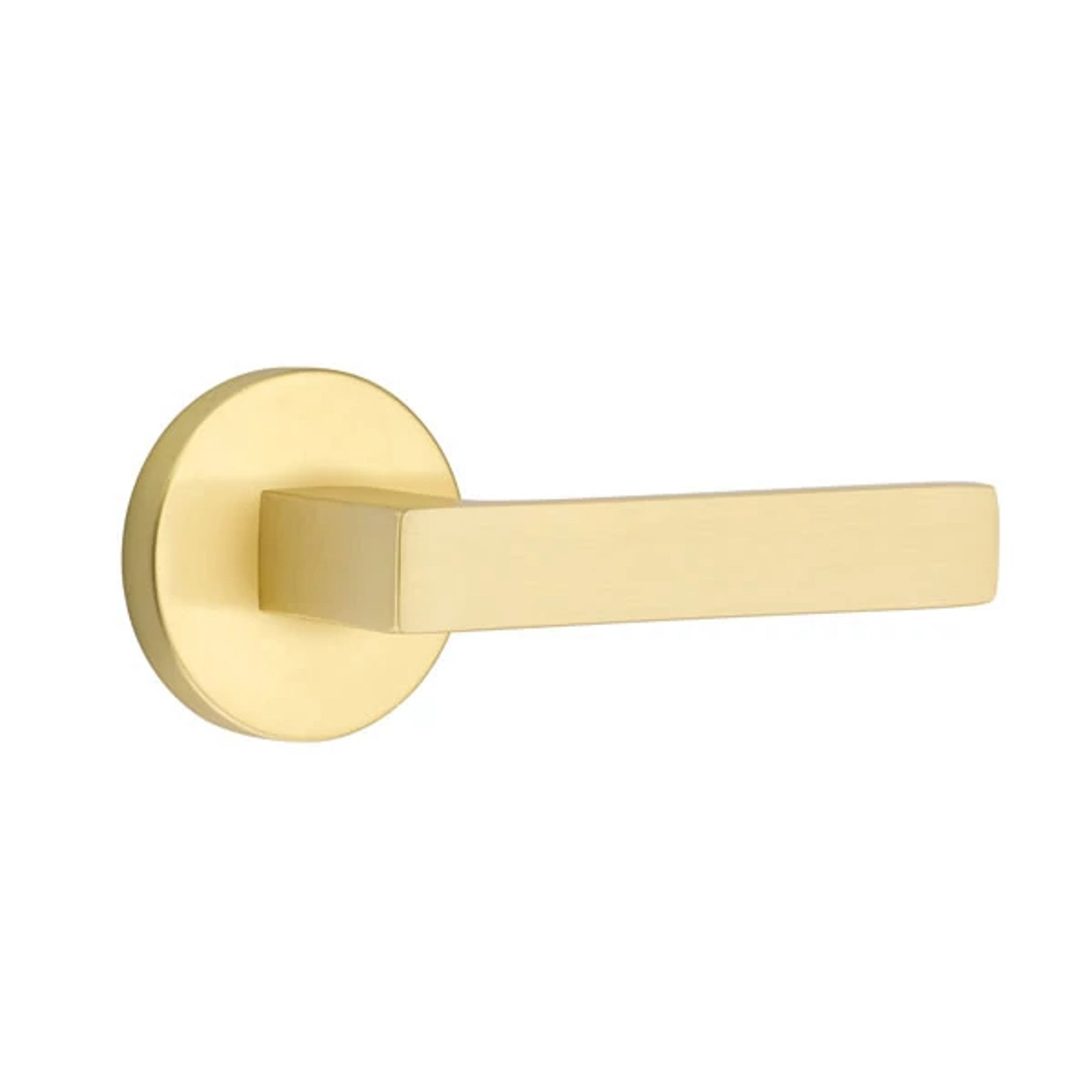 Emtek Dumont Lever with Disk Rosette in Satin Brass