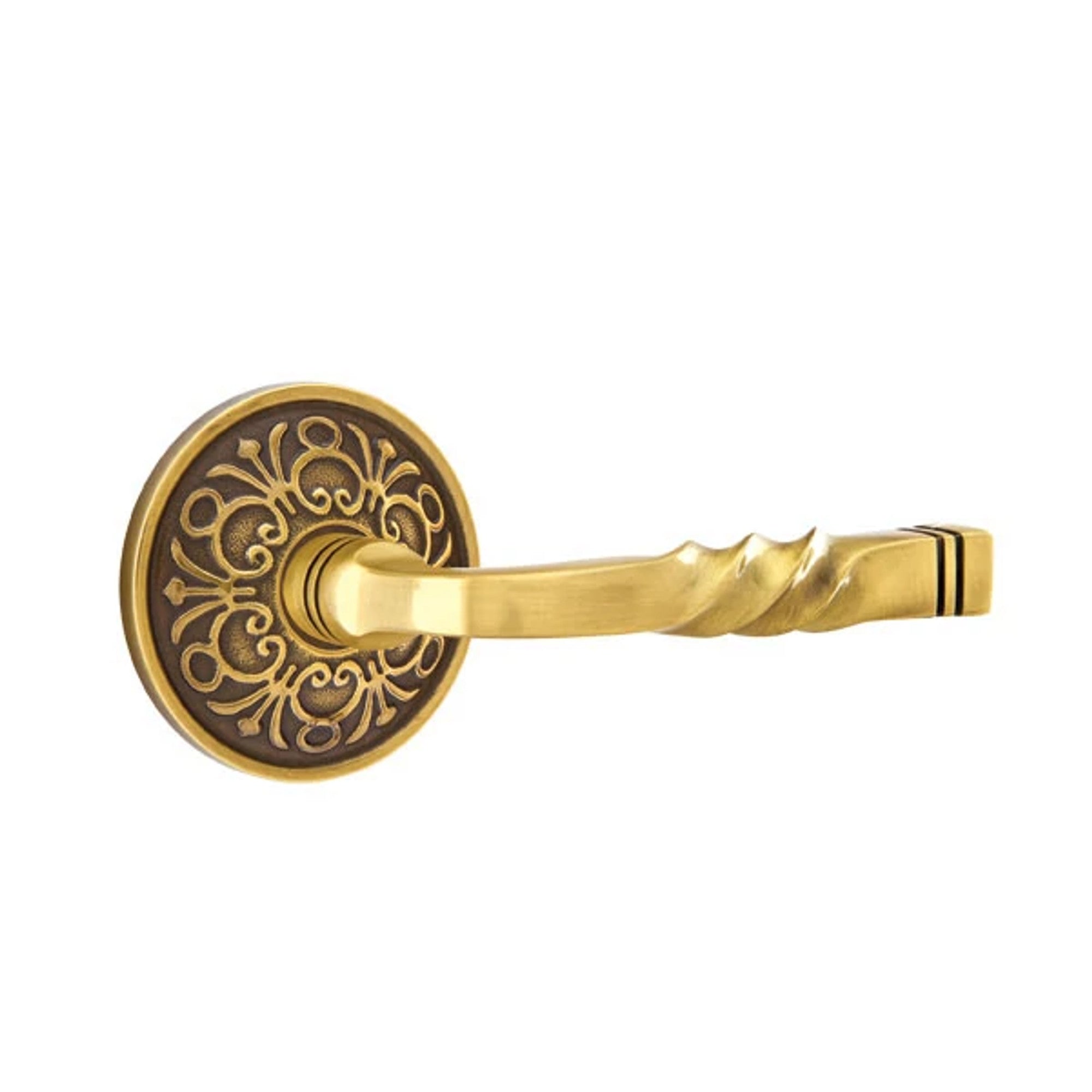 Emtek Santa Fe Lever with Lancaster Rosette in French Antique