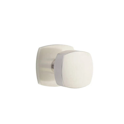 Emtek Freestone Knob with Urban Modern Rosette in Satin Nickel