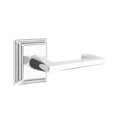 Emtek Argos Lever with Wilshire Rosette in Polished Chrome