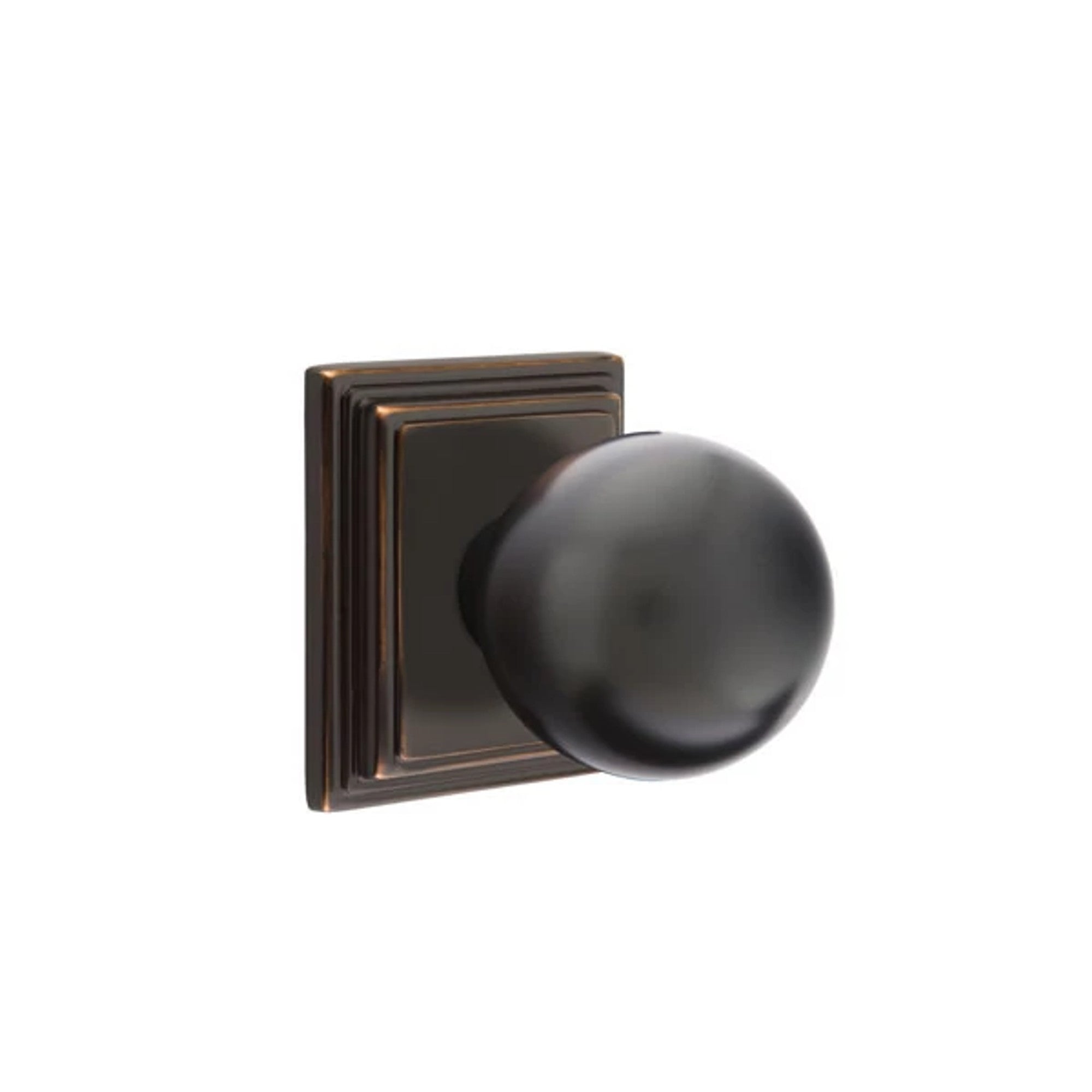 Emtek Orb Knob with Wilshire Rosette in Oil Rubbed Bronze