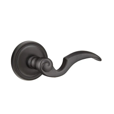 Emtek Napoli Lever with #12 Rosette in Flat Black Bronze