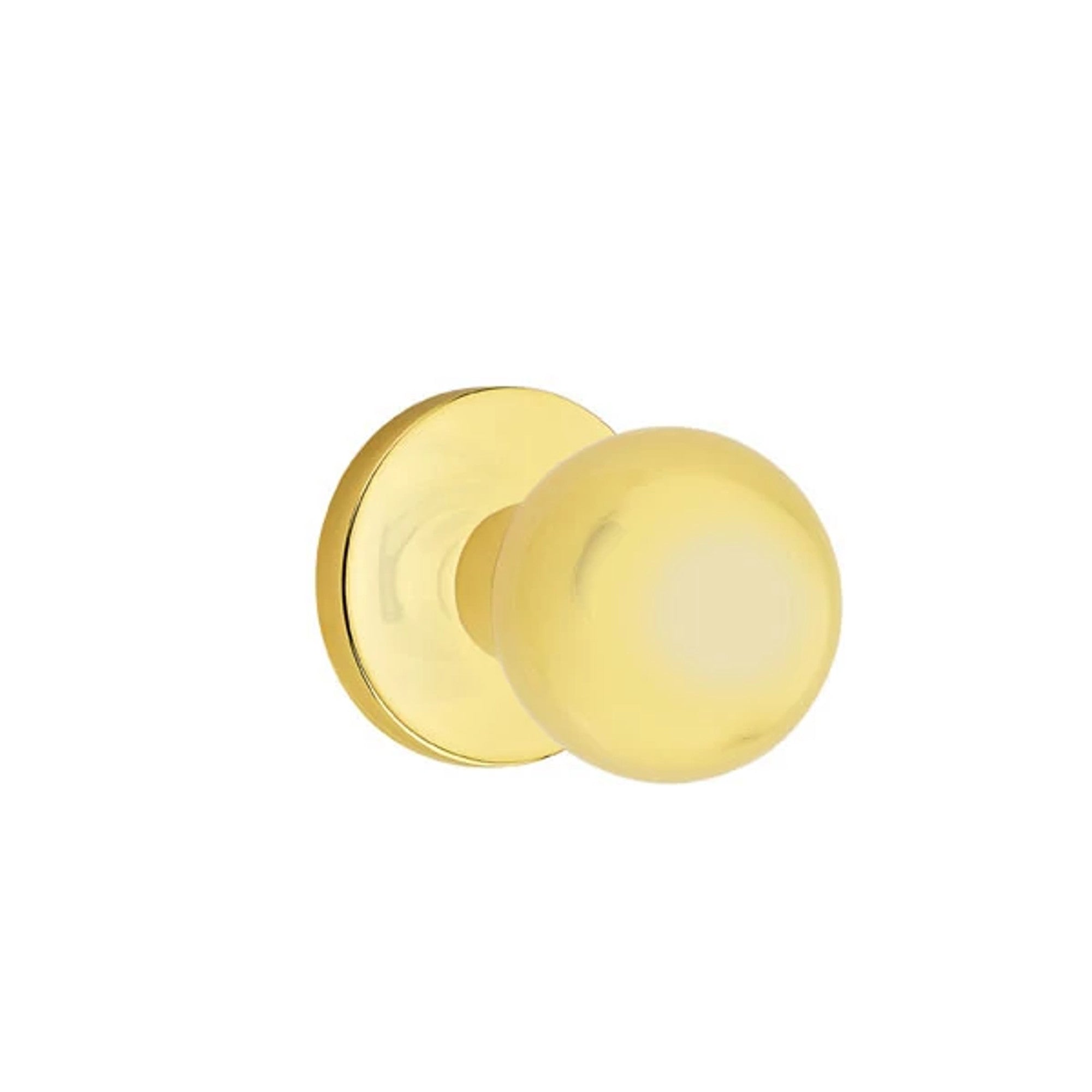 Emtek Orb Knob with Disk Rosette in Unlacquered Brass